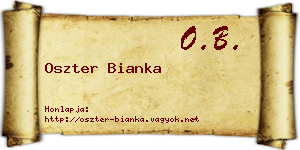 Oszter Bianka névjegykártya