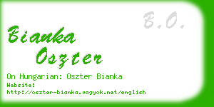 bianka oszter business card